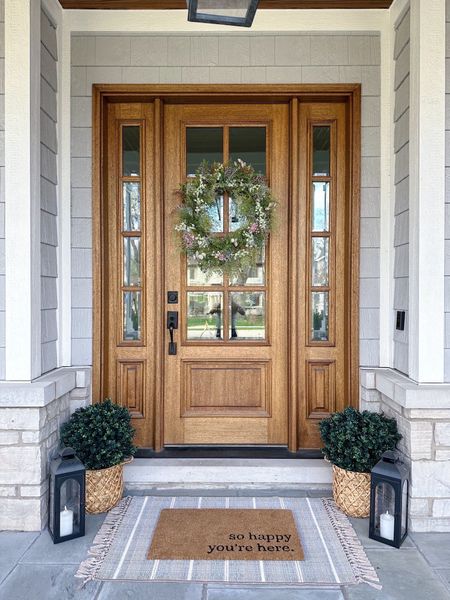 These faux boxwoods are perfect for front porch decor year round! Also my front door mat is super affordable and love it paired with a cute outdoor rug! 

(9/28)

#LTKhome #LTKstyletip