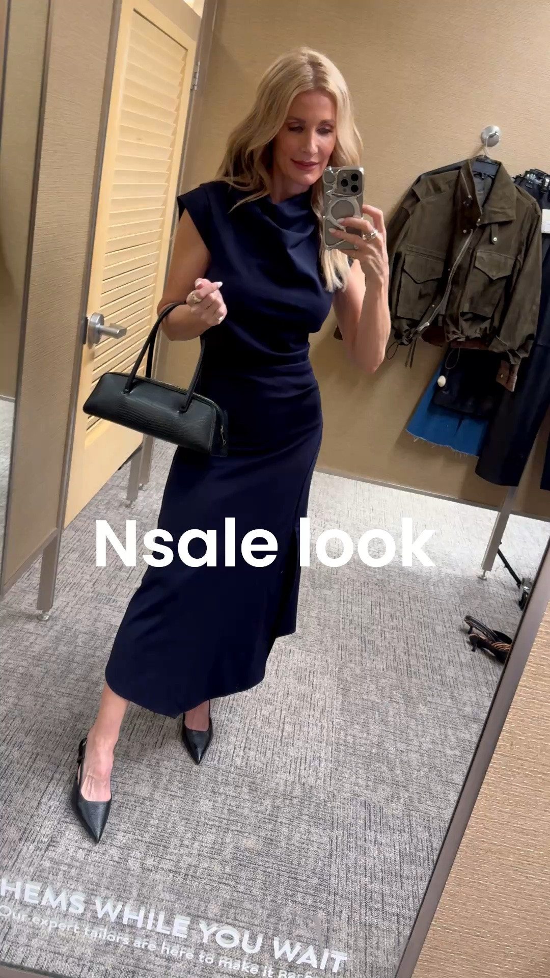 Nordstrom Anniversary Sale look! 🖤Loving this navy blue ruched midi dress—it’s incredibly soft, wrinkle-resistant, and so flattering. I’m wearing an XS, and it’s an easy piece to dress up or down.

#LTKootd #LTKOver40 #LTKSaleAlert