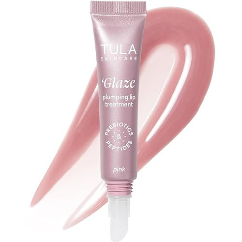 TULA Skin Care Rose Glow + Get It Lip Balm - Hydrating Peptide Lip Treatment with Hyaluronic Acid & Vitamin E, 0.28 oz., Rosy Tint | Amazon (US)