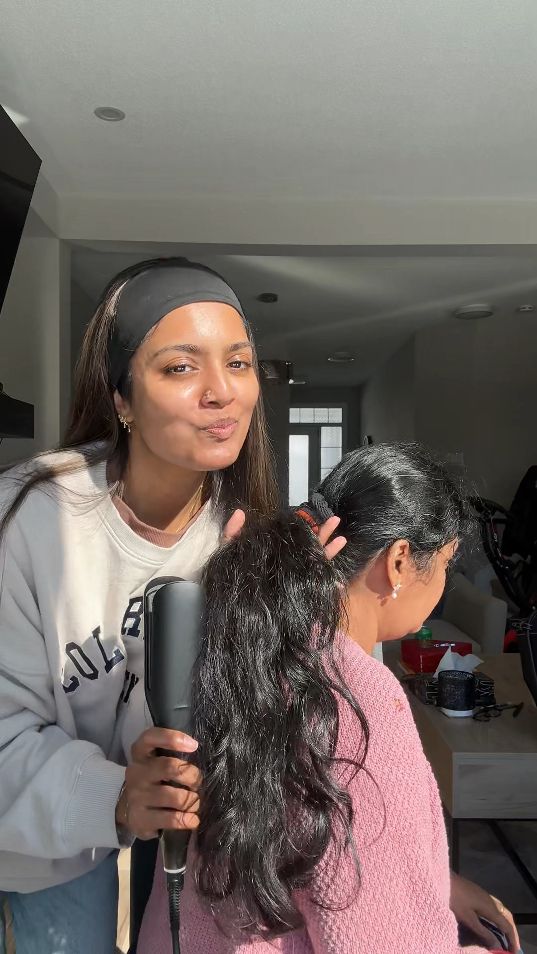 straightening my mom’s thick curly hair!! ghd chronos max, straightener, hair tools

#LTKStyleTip #LTKBeauty #LTKWatchNow