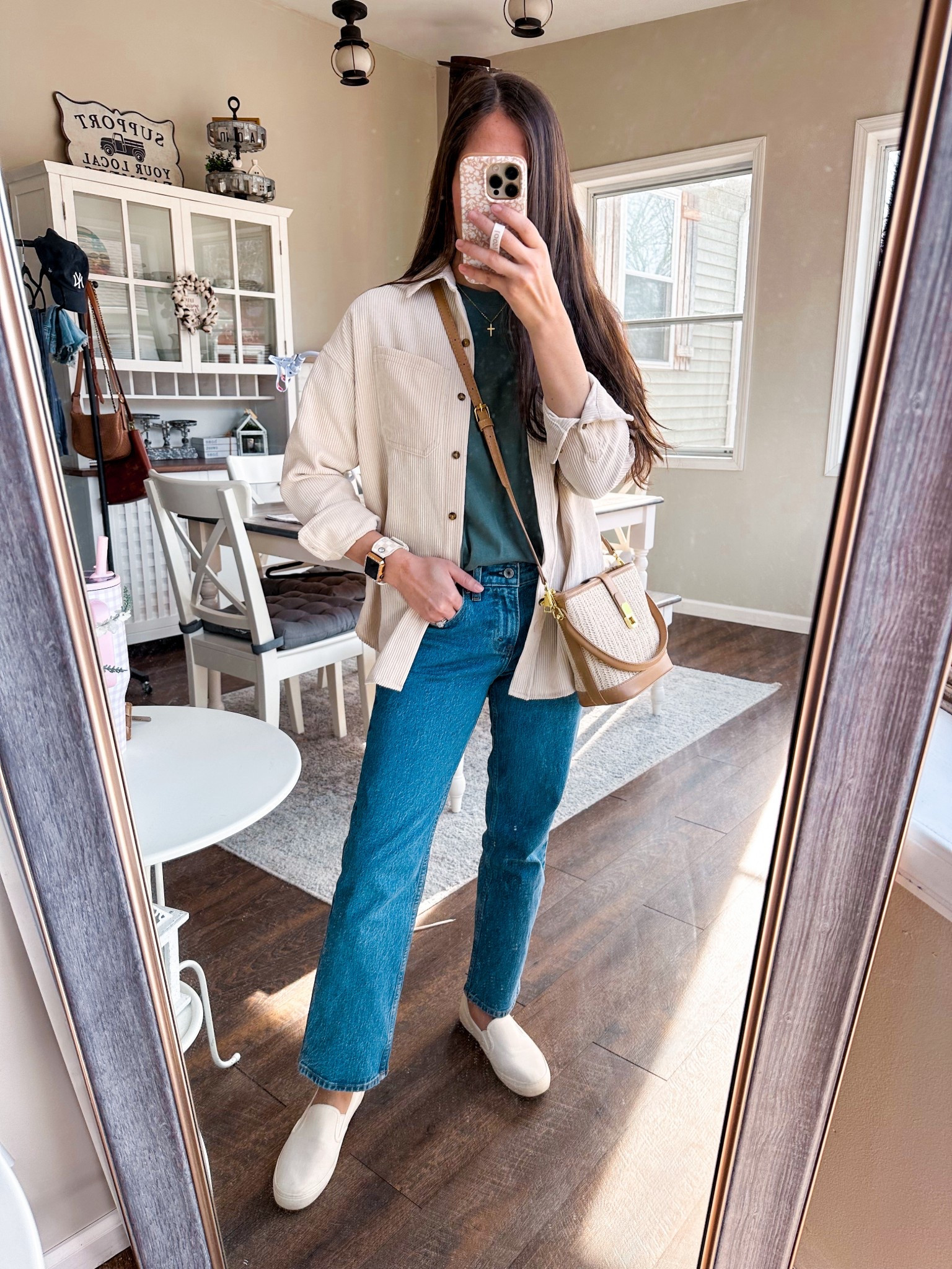 Outfit of the day! 
Jacket small 
Tee small 
Jeans tts x-short 
Shoes tts 

#LTKStyleTip #LTKPetite #LTKFindsUnder50