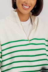 Green Striped Minnie Knit | Born Clothing