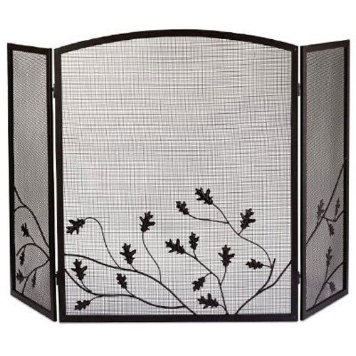 Panacea Products 15914 3-Panel Oak Leaf Fireplace Screen | Amazon (US)