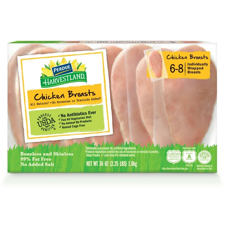 Perdue Harvestland, Individually Wrapped, Frozen Chicken Breast, 2.25 lb. Box | Walmart (US)