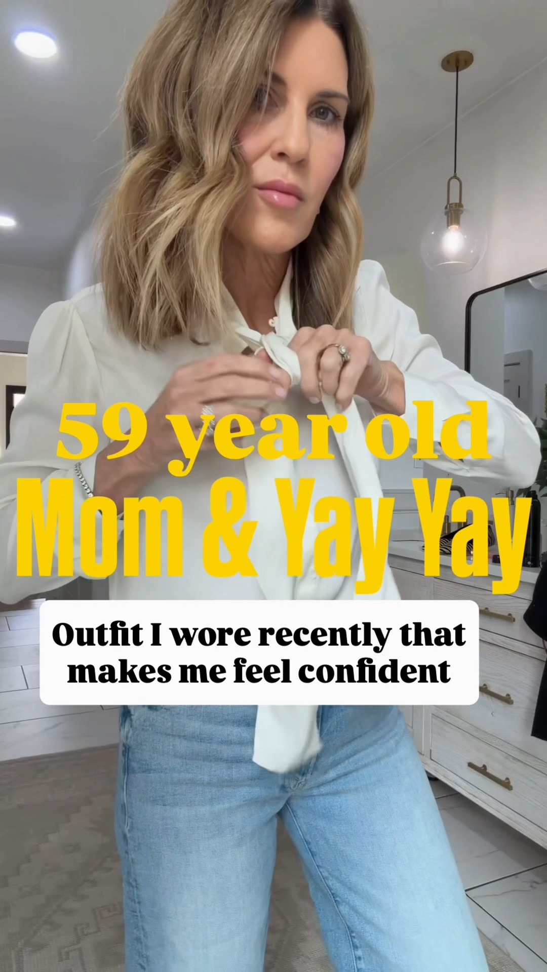 I’m a 59 y/o mom to 3 and yay yay to 3! My most-worn Mother Jeans always make me feel confident. I love mixing high/low and this @walmartstyle blazer is fabulous! The @onequince silk blouses are so good! In my opinion, animal print is always a good idea, and these tiny heel shoes are perfection!
Tops size small
Jeans size 27 
Shoes, I’m between a 7.5 and an 8 and sized down to a 7.5.

#LTKOver40 #LTKgrwm #LTKootd