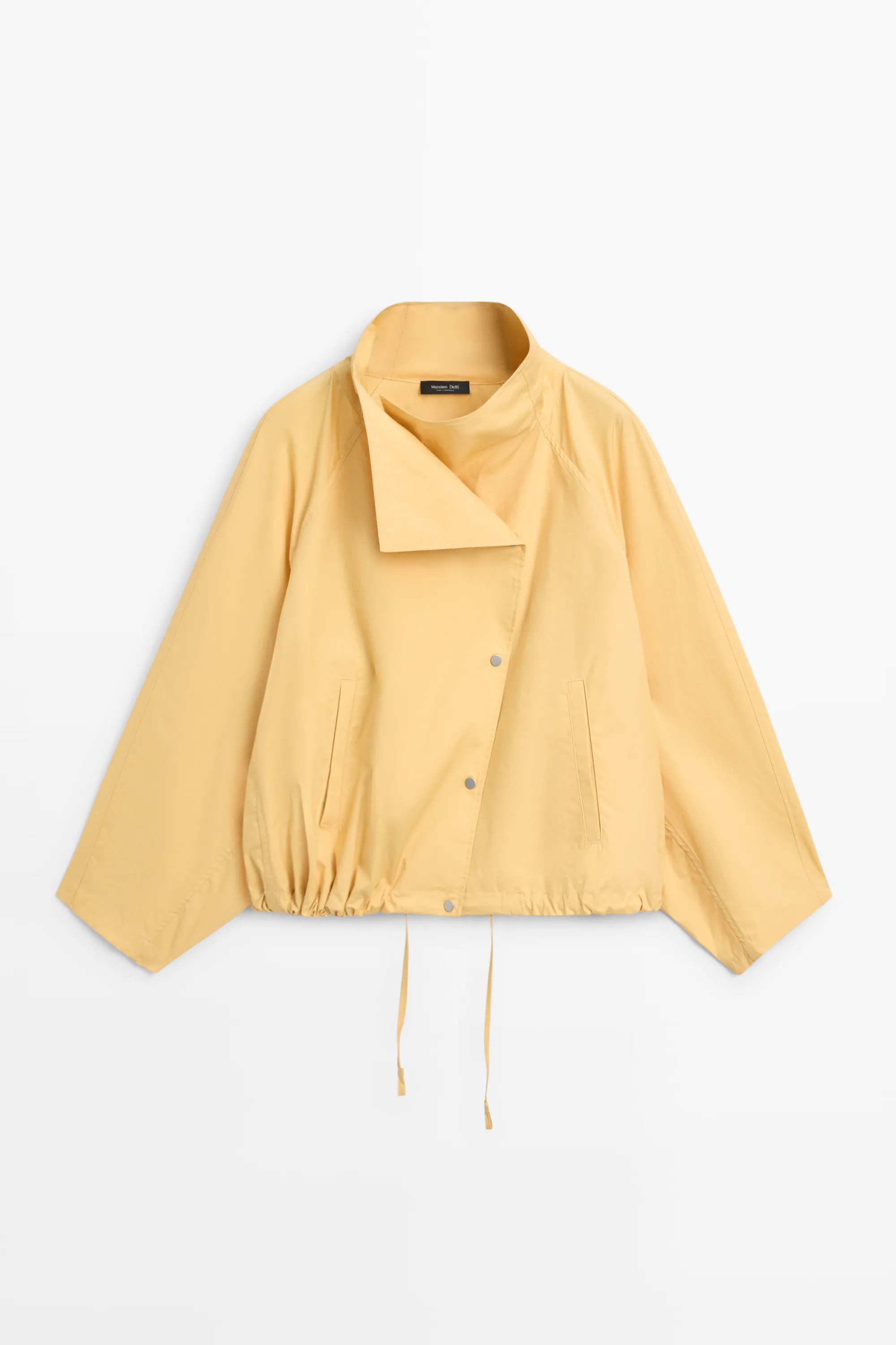 Bomberjacke aus 100 % Baumwolle mit seitlichem Verschluss Hellgelb Mantel Und Jacken | Massimo Dutti | Massimo Dutti DE