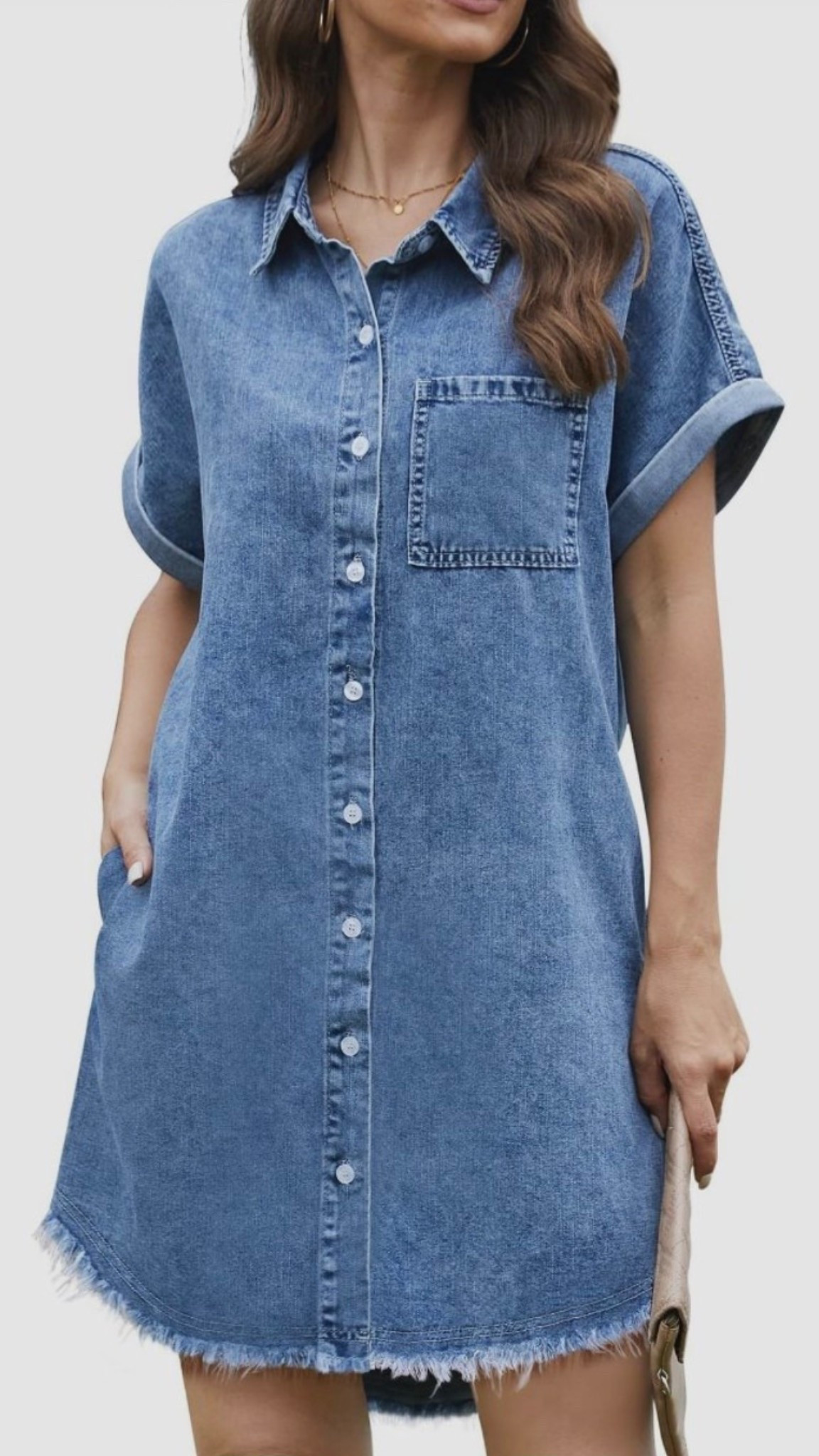 Grab this super cute denim dress for under $40! 

** available in different colors and shades of denim

#LTKFindsUnder50 #LTKOver40 #LTKStyleTip