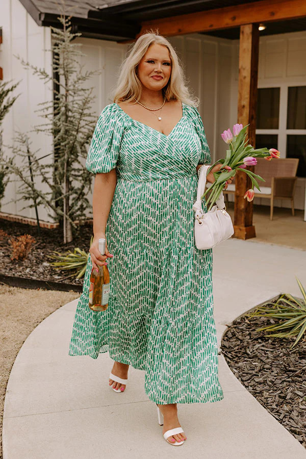 Maldives Escape Maxi In Jade Curves | Impressions Online Boutique