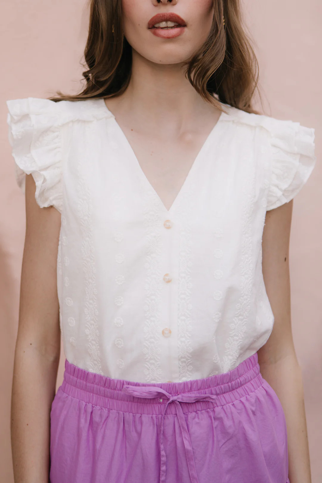 Lana Blouse in White Eyelet | Ivy City Co