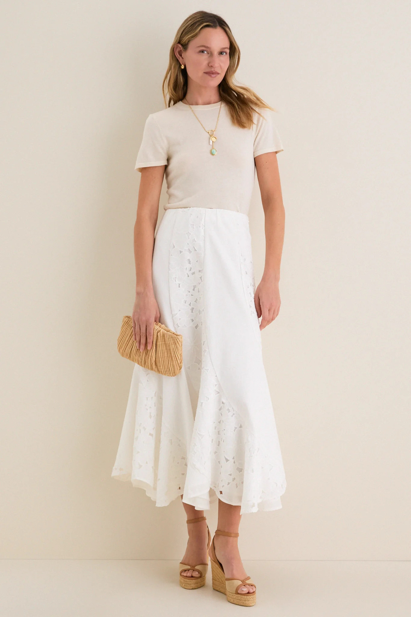 White Eyelet Mallory Skirt | Tuckernuck (US)