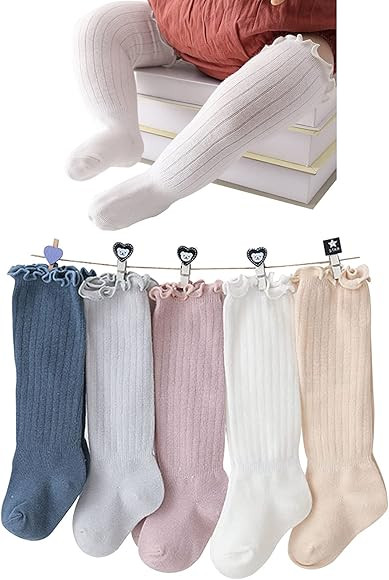 Apone Fatu Baby Knee High Socks Newborn Infants Toddlers Cotton Uniform Stockings Warm Cotton Boy... | Amazon (US)