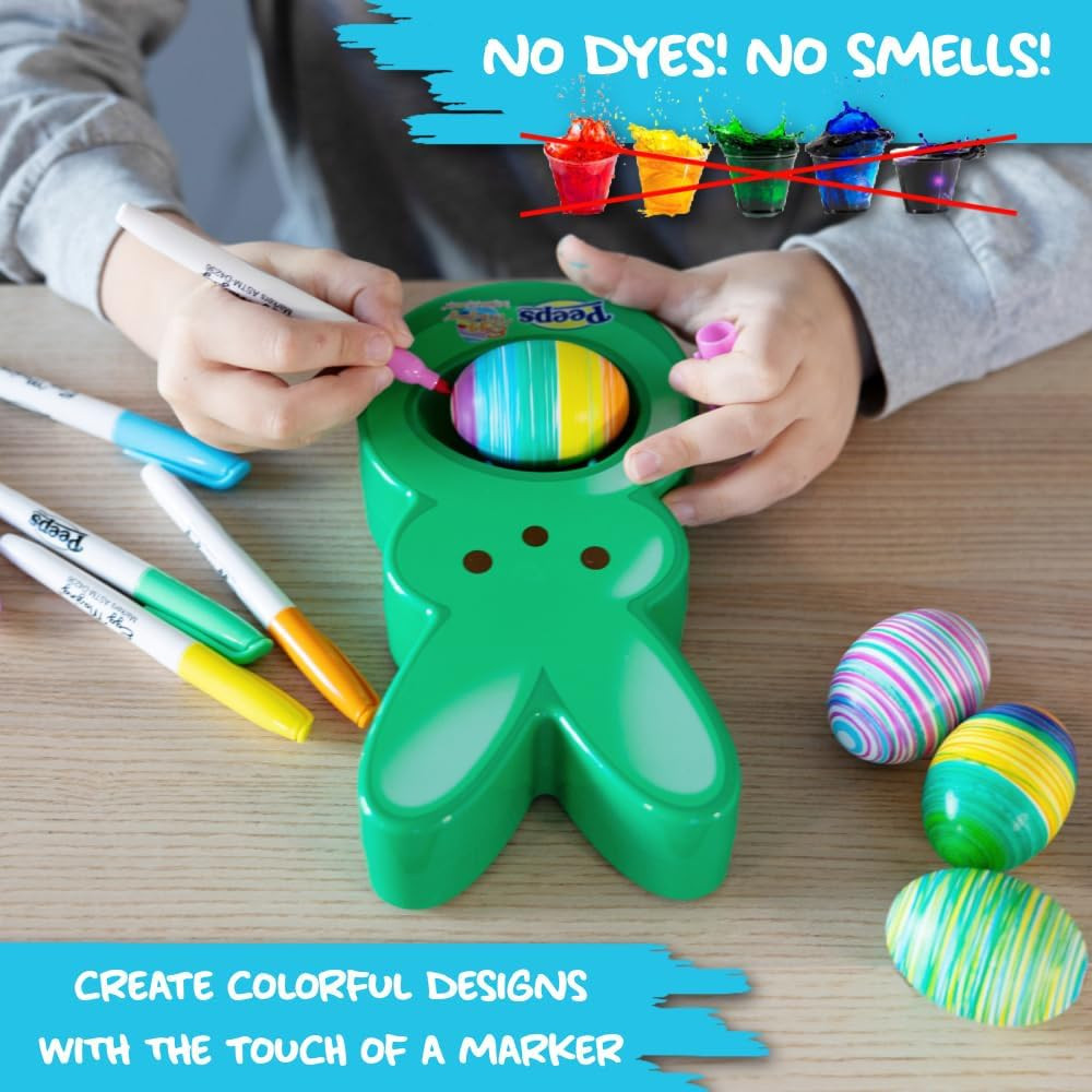 The Eggmazing Egg Decorator - Peeps Bunny - Arts and Craft Set Includes 6 Colorful Quick Drying, ... | Amazon (US)