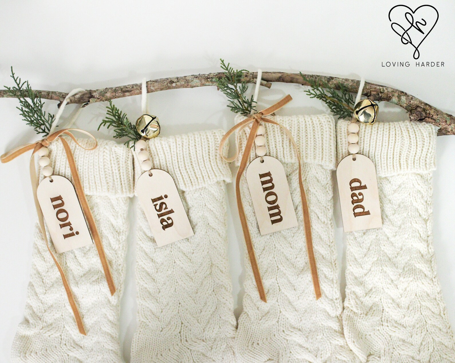 Stocking Name Tags Personalized Christmas Tags Custom Wood - Etsy | Etsy (US)