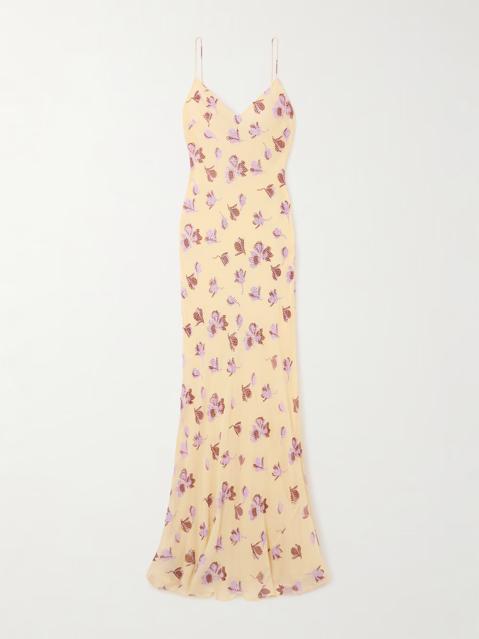 Crystal-embellished floral-print georgette maxi dress | NET-A-PORTER (UK & EU)