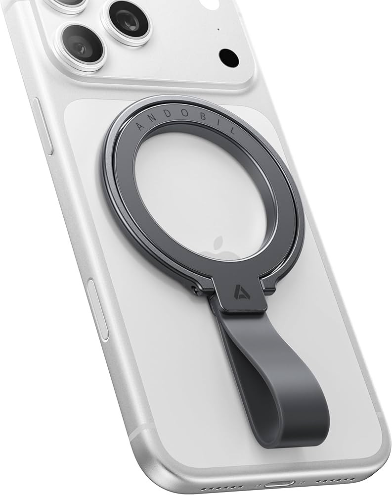 andobil [2026 Unrivaled Stability] Magnetic Phone Grip Holder for MagSafe Ring Stand Holder Kicks... | Amazon (US)