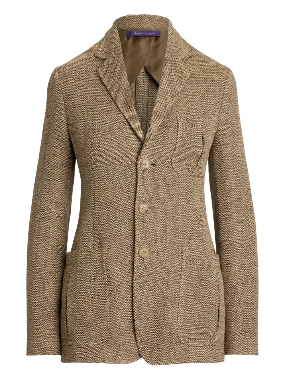 Ralph Lauren Collection herringbone-textured blazer - Neutrals | Farfetch Global