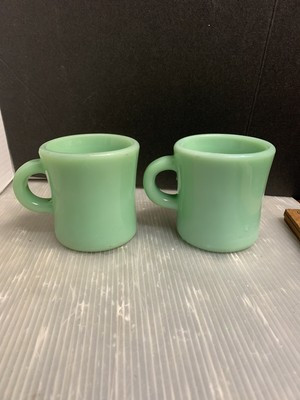 2 Vintage Fire King Jadeite Restaurant Ware Mug C Handle | eBay US