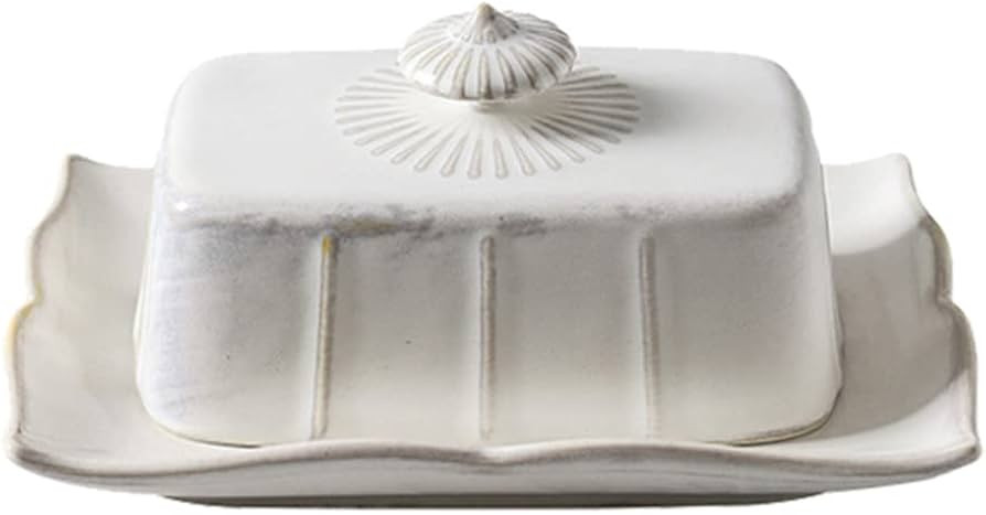 Cabilock Ceramic Butter Dish with Lid Butter Storage Tray for Cheese Bread Margarine Food Serving... | Amazon (UK)