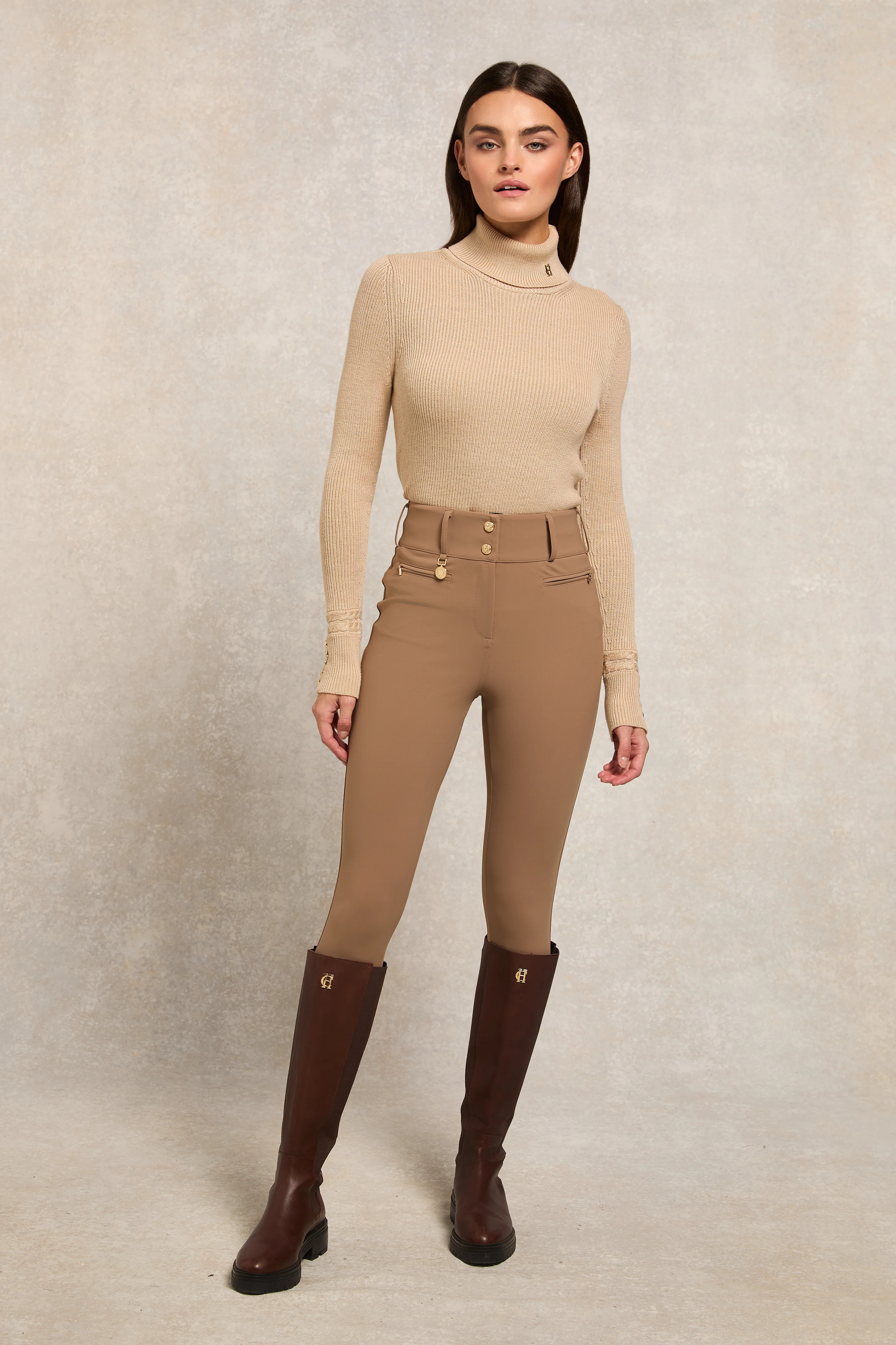 Contour Trouser (Taupe) | Holland Cooper