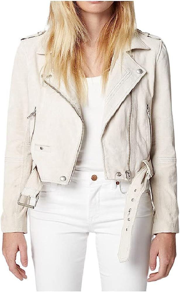 [BLANKNYC] womens Luxury Clothing Cropped Suede Leather Motorcycle Jackets, Comfortable & Stylish Co | Amazon (US)