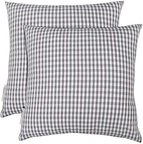 Jennice House Throw Pillow Case, Home Decorative Pillow Covers Pure Cotton Checks Pillow Covers 18X1 | Amazon (US)