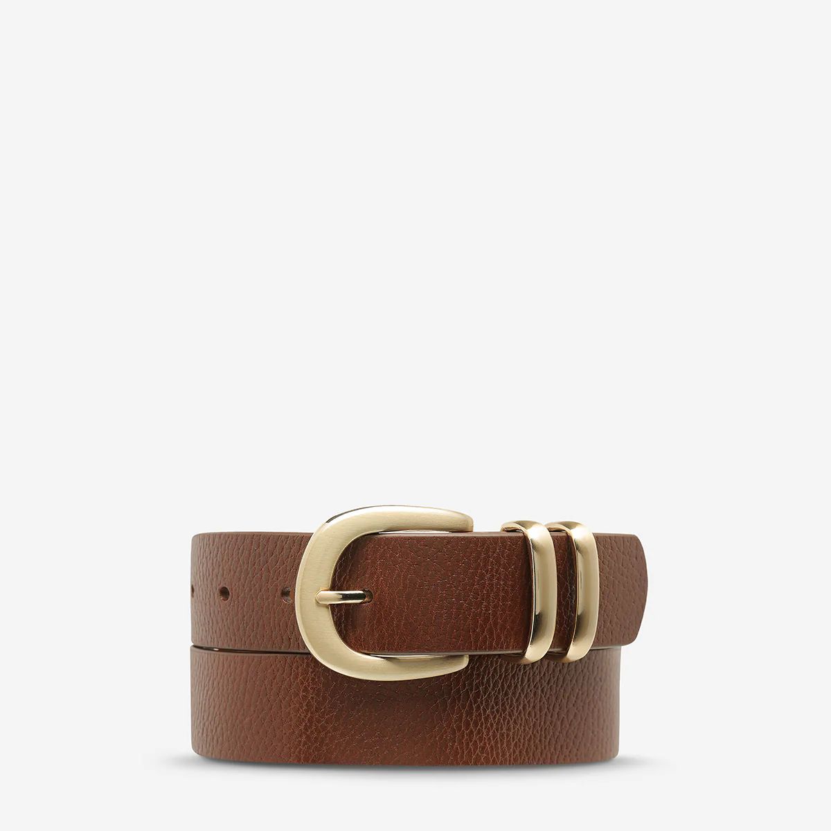 Let it Be Women's Tan Leather Belt | Status Anxiety® | Status Anxiety 
