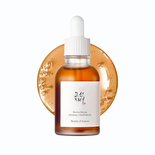 Beauty of Joseon Revive Snail Mucin Ginseng Serum Hydrating Peptide Facial Moisturizer Dark Spot Acne Scar Remover for Sensitive Face. Korean Skin Care for Men and Women (2 Fl.Oz.) | Amazon (US)