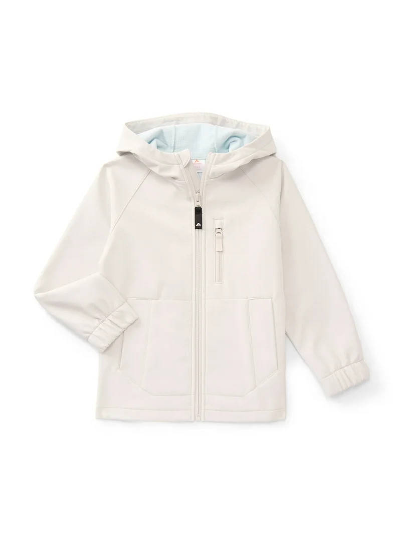 Ozark Trail Girls Zip Up Softshell Jacket with Hood, Sizes 4-18 - Walmart.com | Walmart (US)