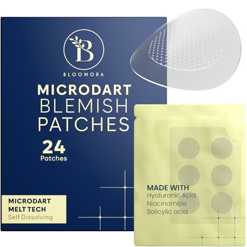 Microdart Pimple Patch for Early Stage pimples, Salicylic Acid Pimple Patches Microdart Technology, Pimple Spot Care with Niacinamide, Salicylic & Hyaluronic Acid (24 Count) | Amazon (US)