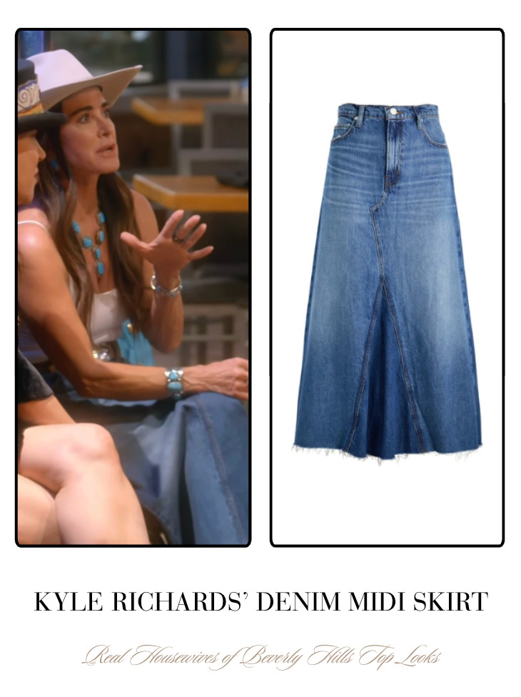 Kyle Richards' Denim Midi Skirt 

 