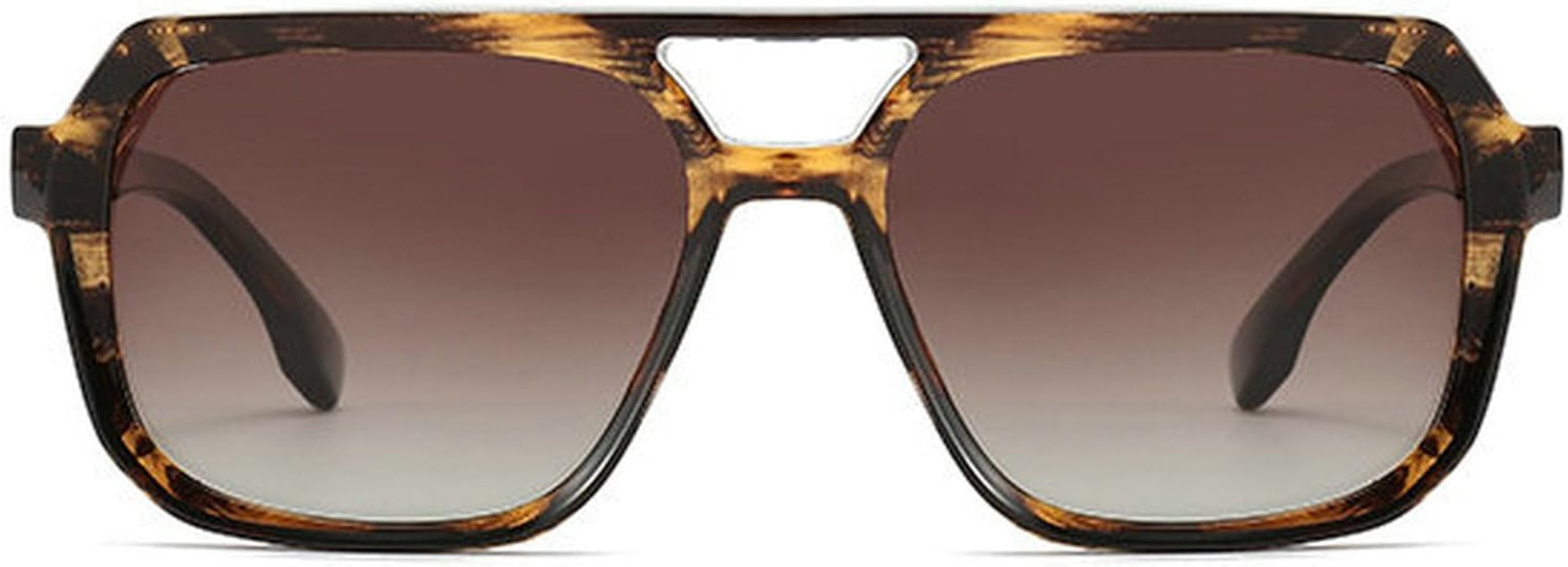 COTIA Trendy Pilot Sunglasses Vintage Square Polarized for Men Women Double Bridge Classic Style ... | Amazon (US)
