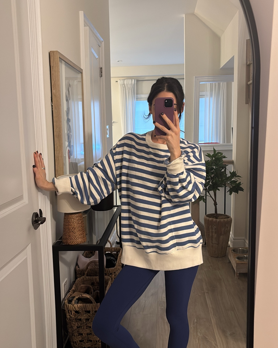 Some of my comfiest sweaters are from aerie 🩵 just picked up this striped sweater yesterday and already received so many compliments 🥹 for reference I’m wearing an XXS 

#LTKOutfitOfTheDay #ComfyOutfit 

#LTKwinter #LTKpetite