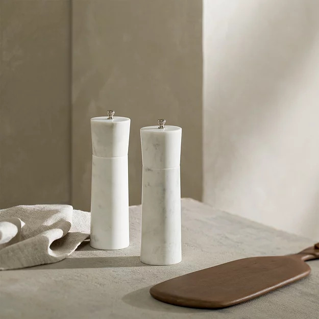 Marble Salt & Pepper Mills – Set of 2 | The White Company UK & ROW