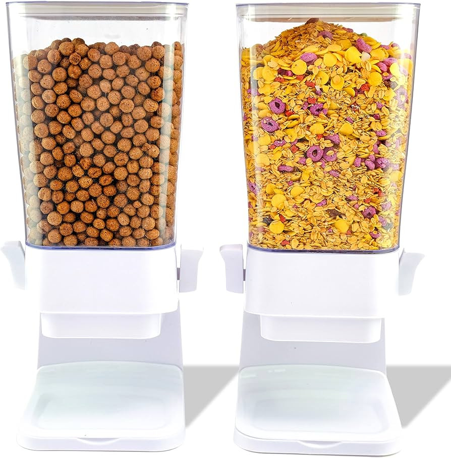YJSSXJKO Cereal Dispenser Countertop,5L 2Pc Organization and Storage Containers for Kitchen and P... | Amazon (US)