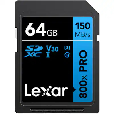 Lexar - 64GB High-Performance 800x PRO UHS-I SDXC Memory Card LSD0800P064G-BNNNU | Best Buy U.S.
