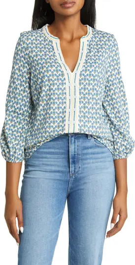 Boden Print Cotton Blend Top | Nordstrom | Nordstrom