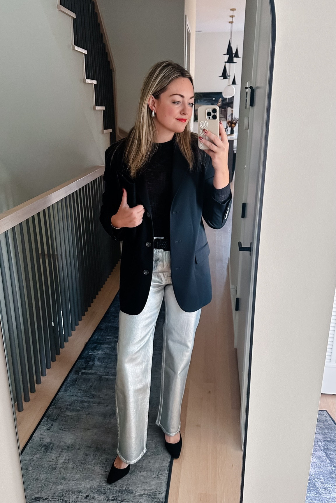 What to Wear with Silver Jeans - so cute for the holidays!

Abercrombie High Rise 90s Jeans - TTS. Size down if in between. I don’t wear Curve Love, just their regular sizing.

#LTKstyletip #LTKHoliday #LTKSeasonal