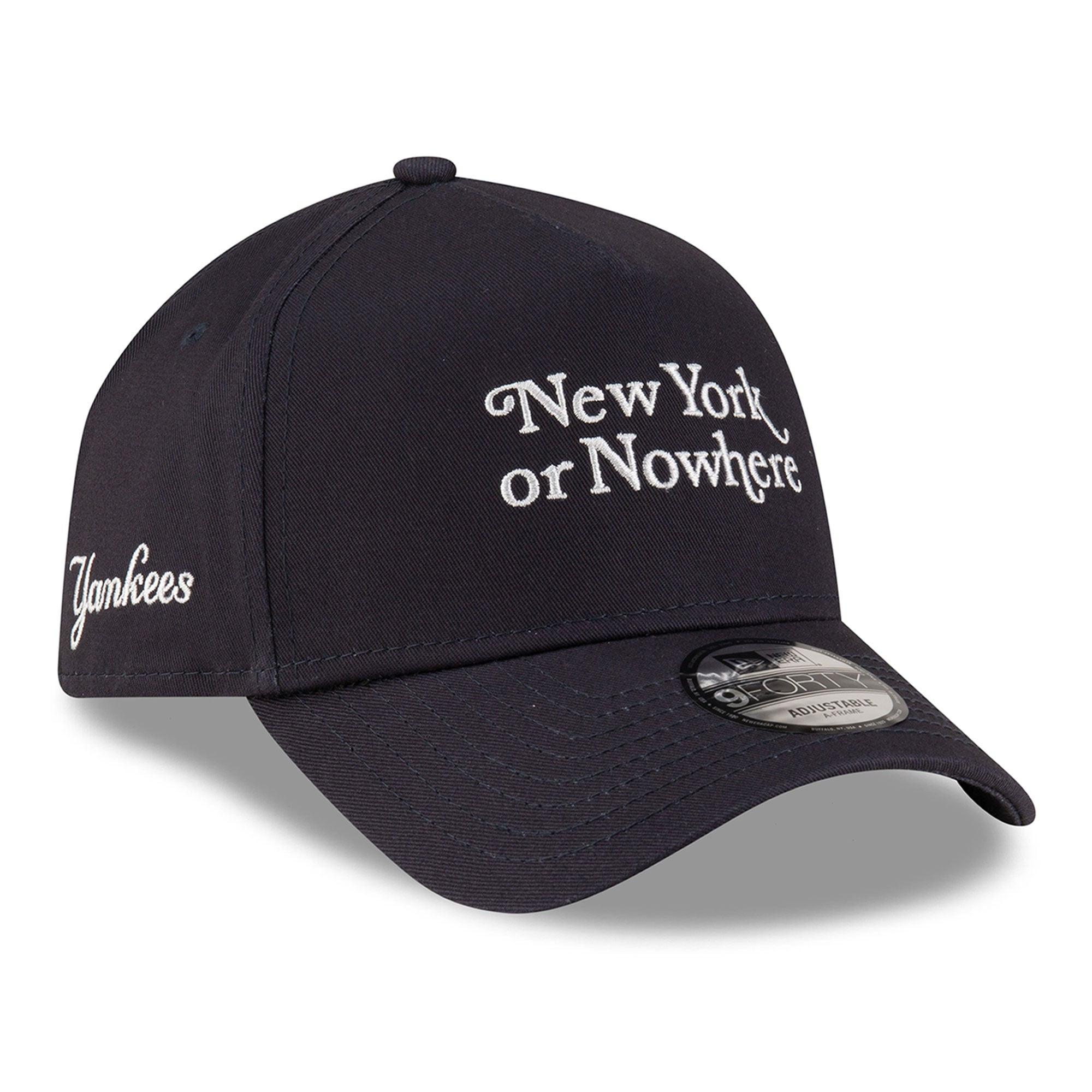 Men's New York Yankees New Era Navy New York Or Nowhere A-Frame 9FORTY Adjustable Hat | MLB Shop