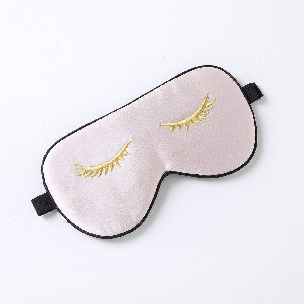 Tim&Tina Silk Sleep Mask Comfortable Blindfold Eye mask Adjustable (Pink (Short Eyelashes)) | Amazon (US)