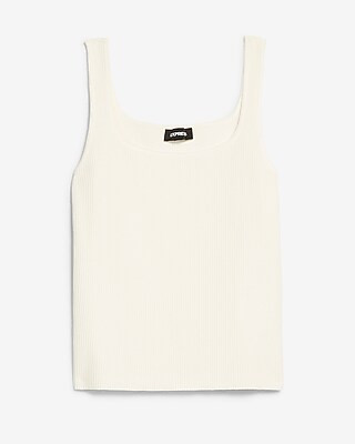 Ribbed Square Neck Sweater Tank | Express