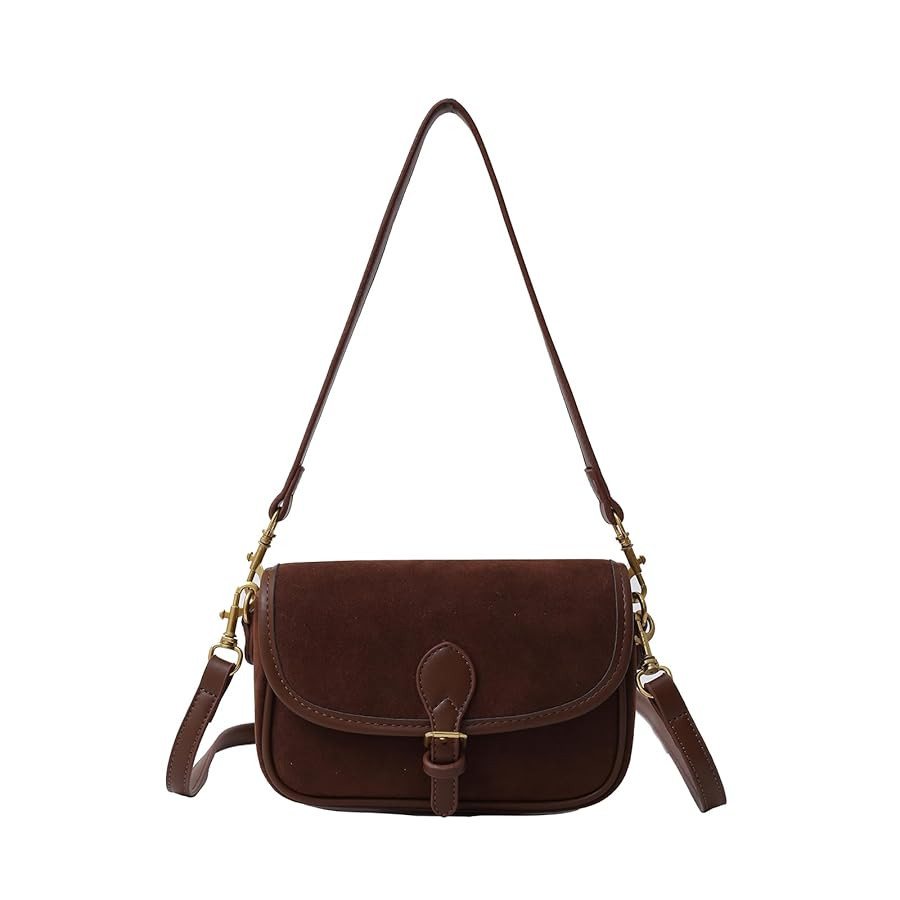 Suede Hobo Crossbody Bags for Women - Small Handbags with Shoulder Strap | Amazon (US)