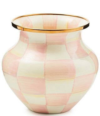 Check® Enamel Vase | Dillard's