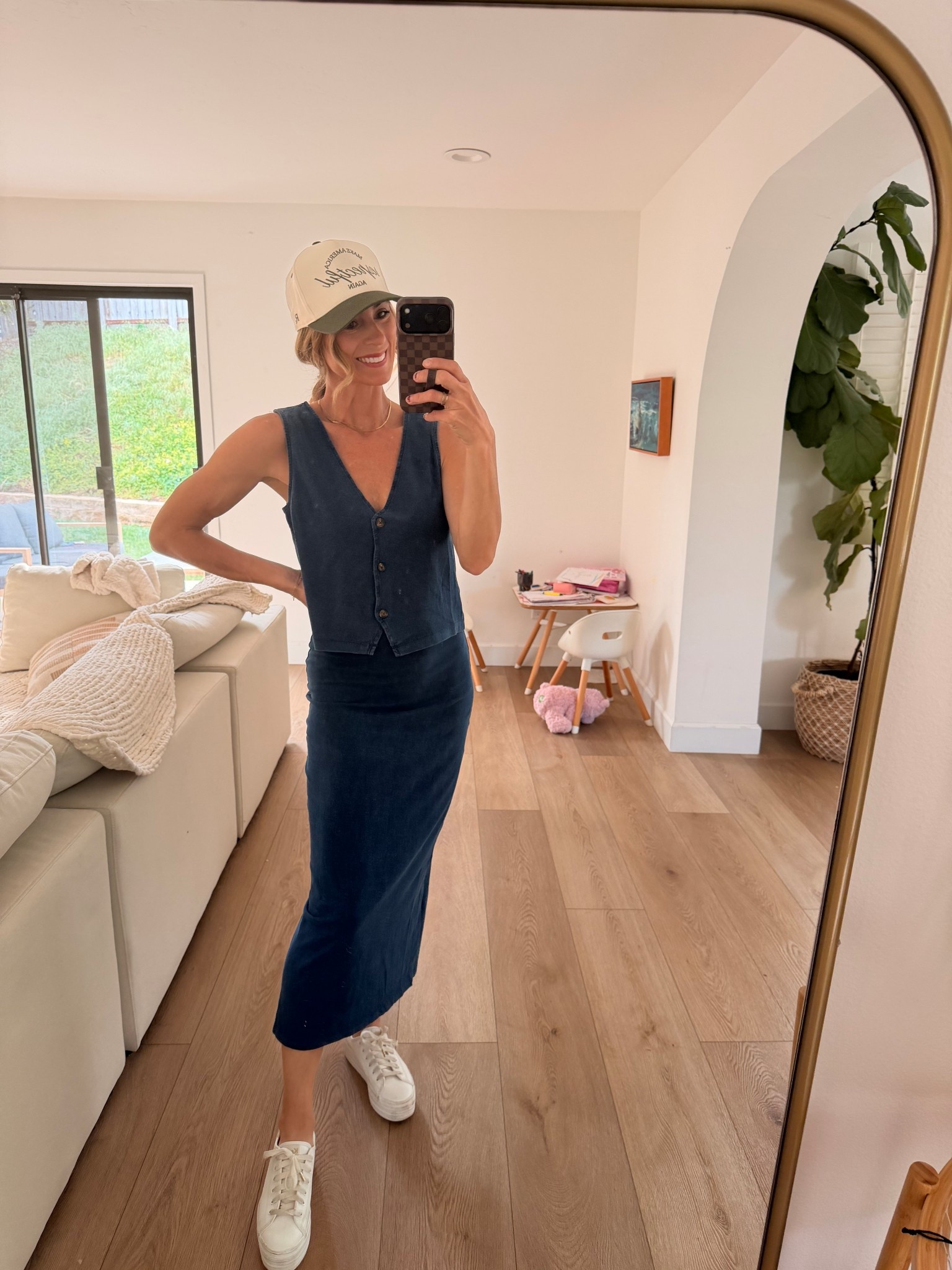 The cutest set! Perfect for all year round, great for travel, can dress up or down! I live for @zsupplyclothing clothing! Wearing XS in top & bottom! Pieces are sold separately & have several other mix and match options!! 

White tennis shoes, travel outfit, denim set, denim cozy set, midi skirt, spring outfit 

#LTKTravel #LTKOver40 #LTKootd