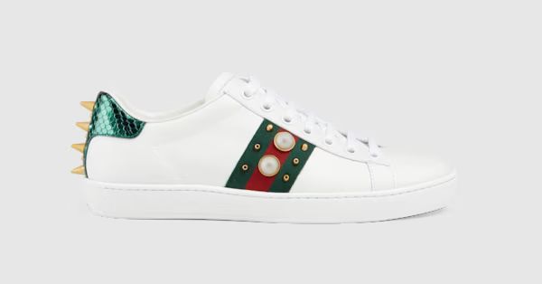 Women's Ace studded leather sneaker | Gucci (US)
