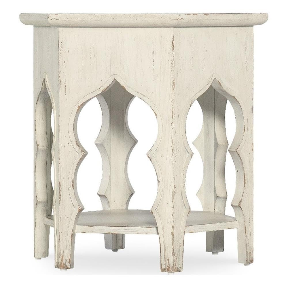 Hooker Furniture Americana Hexagon Wood End Table in White Finish | Amazon (US)