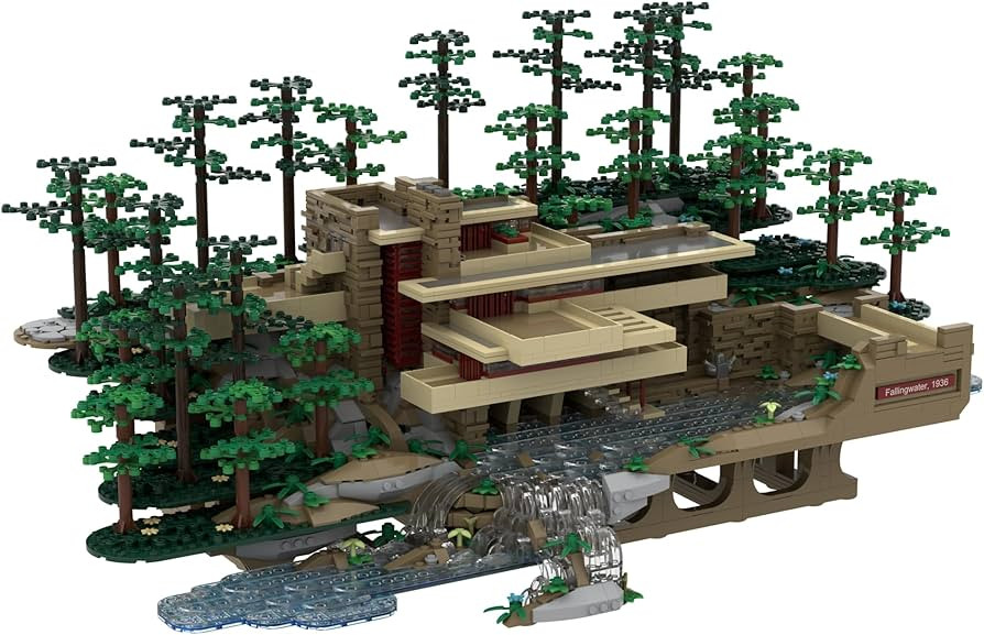The Atom Brick Fallingwater Building Set | Amazon (US)