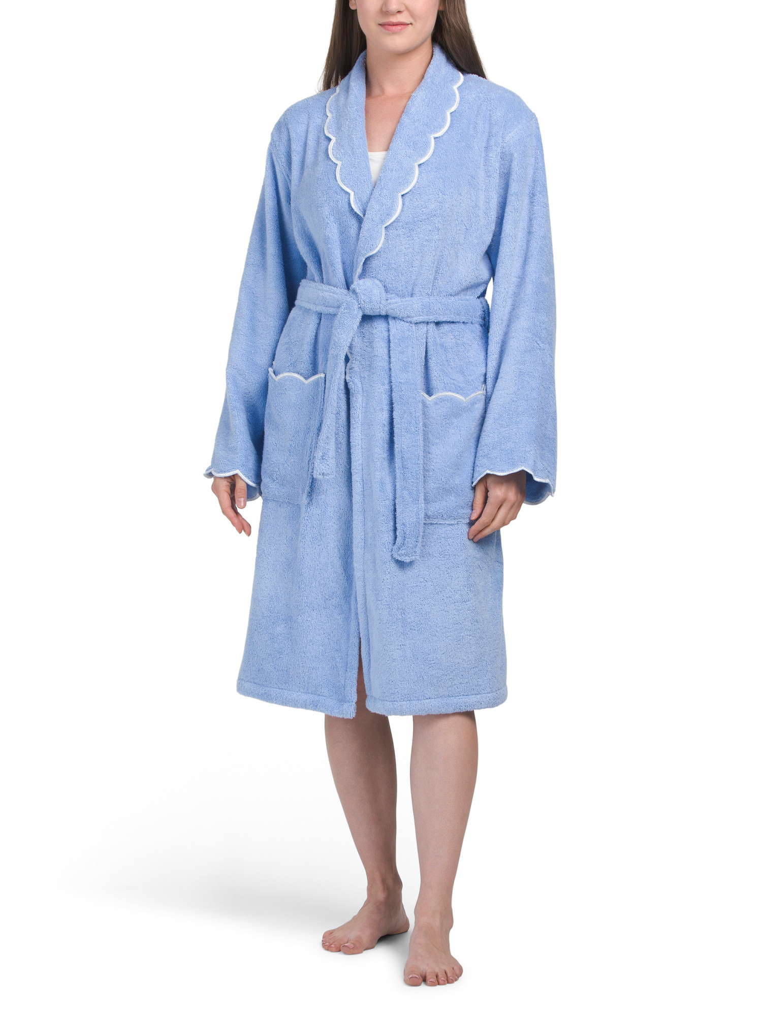 Made In Turkey Scallop Embroidery Bathrobe | TJ Maxx