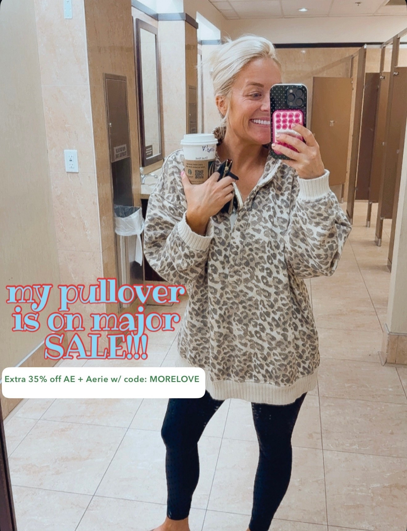 One of my favorite leopard pullovers is on major sale - size small 