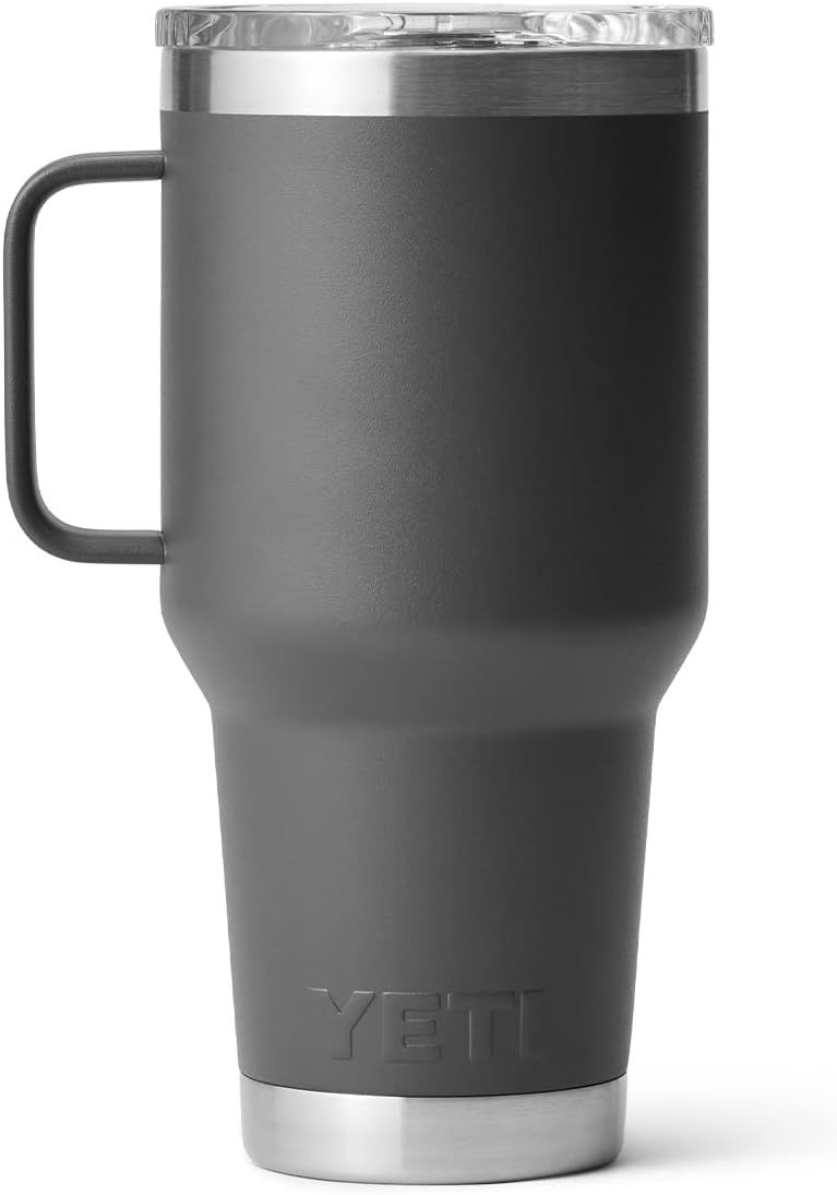 YETI Rambler 30 oz Travel Mug, Stainless Steel, Vacuum Insulated with Stronghold Lid, Charcoal | Amazon (US)