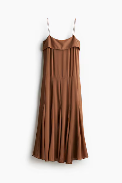 H & M - Chiffon Strappy Dress - Beige | H&M (US + CA)
